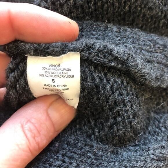 Vince Sculpted Sweater Car Coat Cardigan Alpaca - Picture 10 of 10